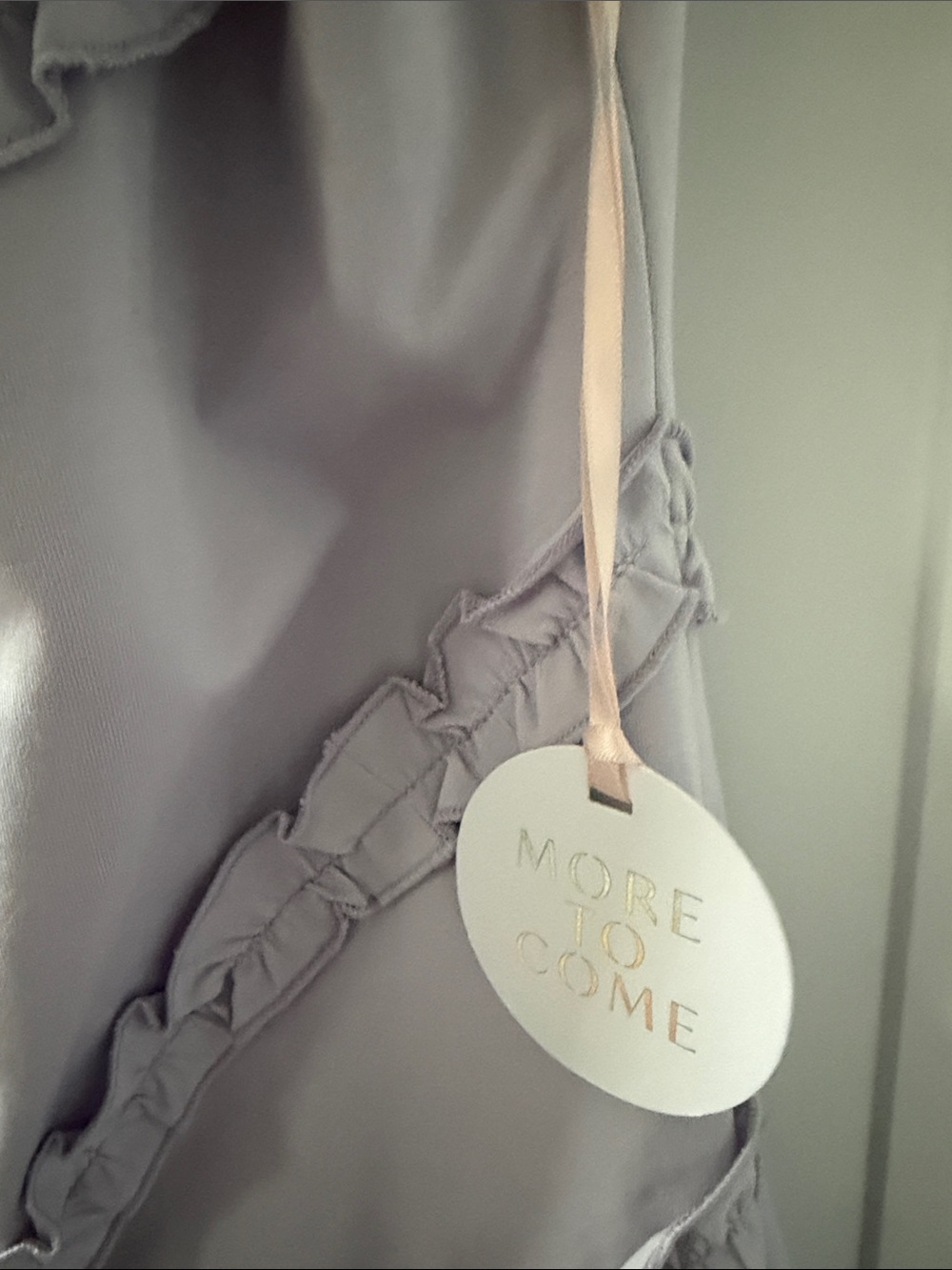 One-Shoulder Ruffle Mini Dress in Soft Lavender - Picture 3 of 6